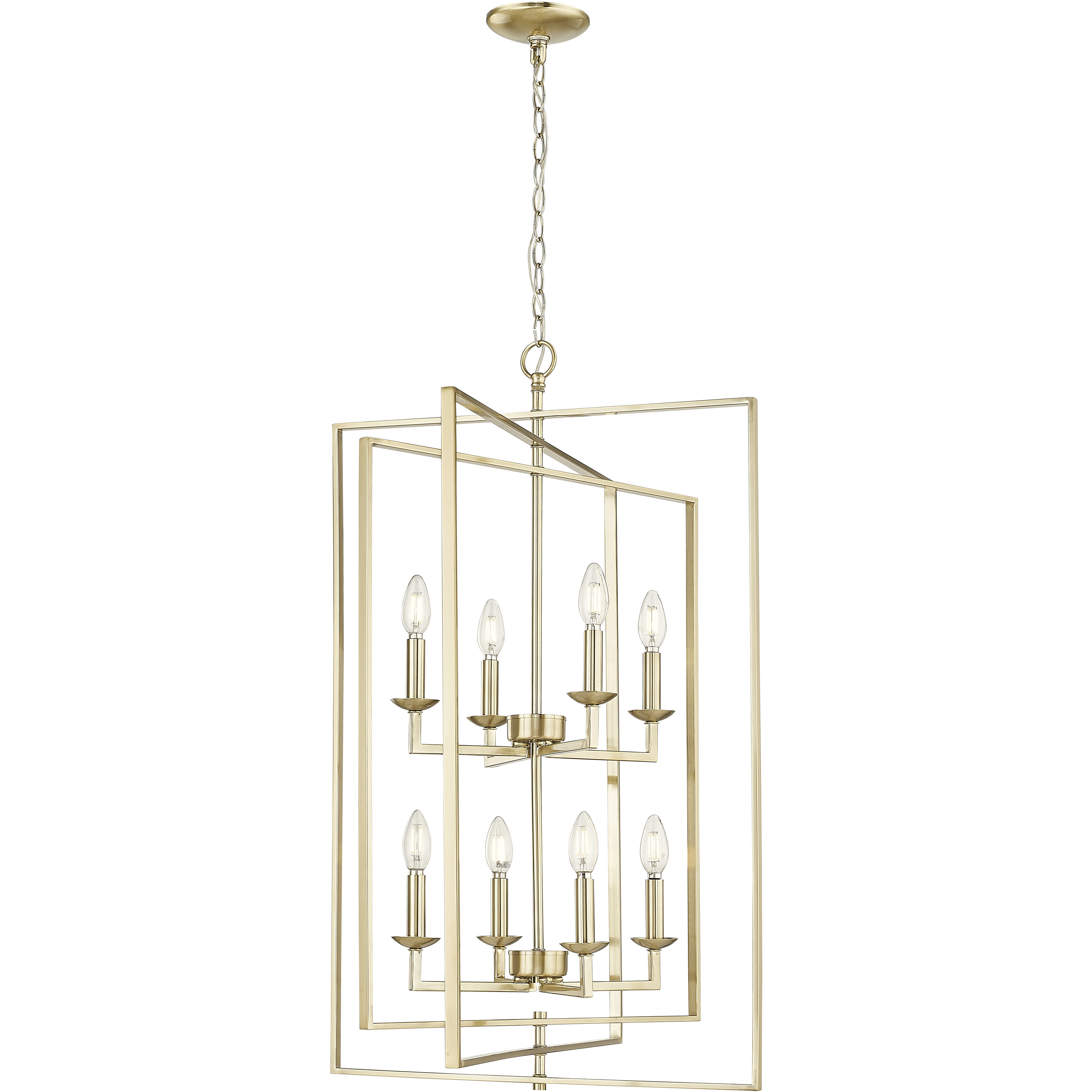 Nellis 8 Light 24 inch Modern Gold Pendant Ceiling Light